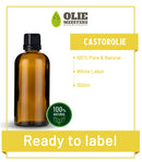 Ricinusolje Kaldpresset | Klar til å merke (White Label) | 100 ml | Kosmetikkråstoff