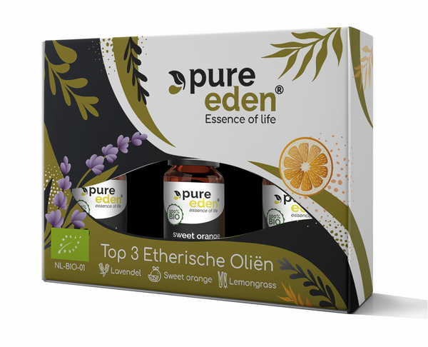 TOP 3 Etherische olie BIO dealpakket Pure Eden®﻿ - Oliemeesters