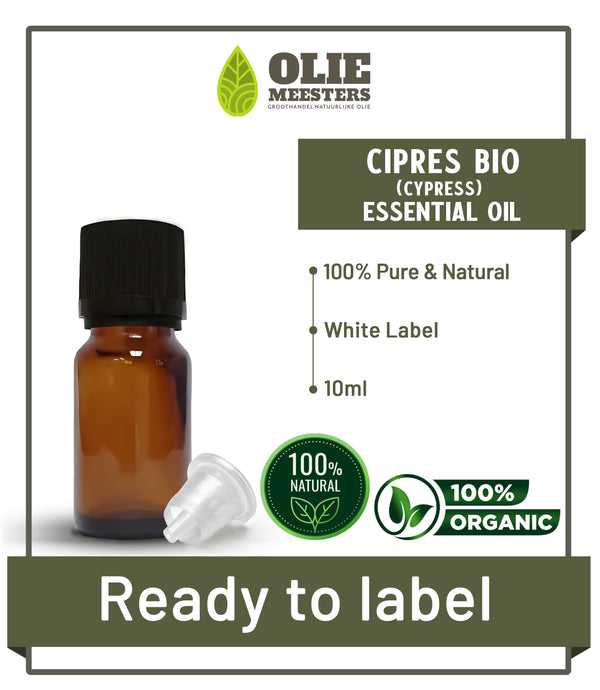 Cypres etherische olie Biologisch | Ready to Label (White Label) | 10 ml