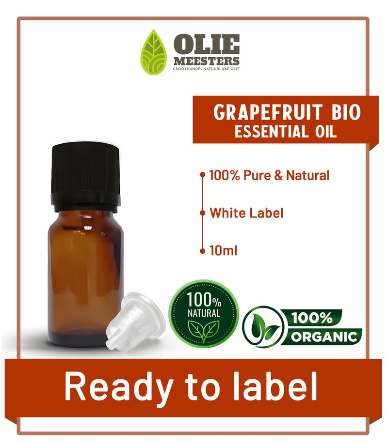 Grapefruit etherische olie Biologisch | Ready to Label (White Label) | 10 ml