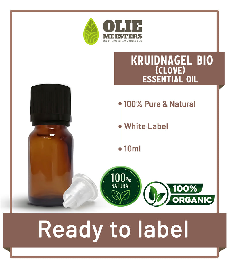 Kruidnagel etherische olie Biologisch | Ready to Label (White Label) | 10 ml