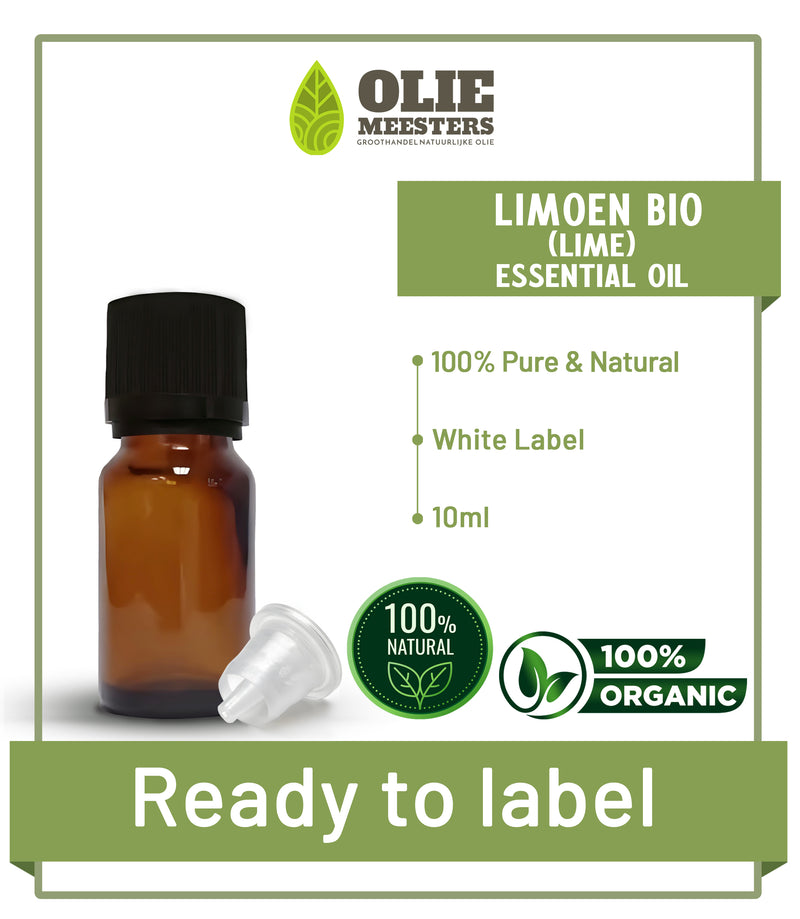 Limoen etherische olie Biologisch | Ready to Label (White Label) | 10 ml