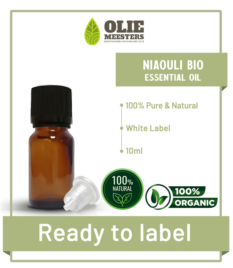 Niaouli etherische olie Biologisch | Ready to Label (White Label) | 10 ml