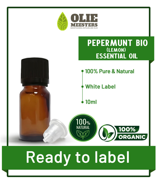 Pepermunt etherische olie Biologisch | Ready to Label (White Label) | 10 ml