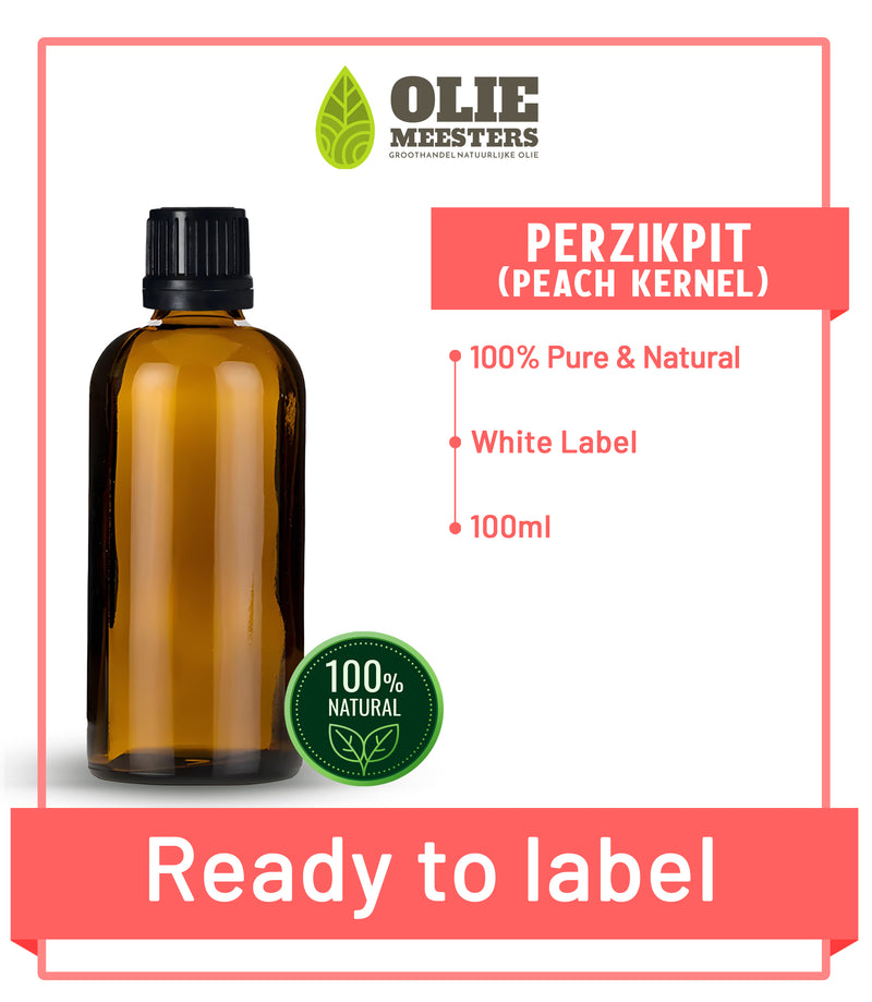 Perzikolie Koudgeperst | Ready to Label (White Label) | 100 ml