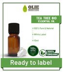 Tea Tree etherische olie Biologisch | Ready to Label (White Label) | 10 ml