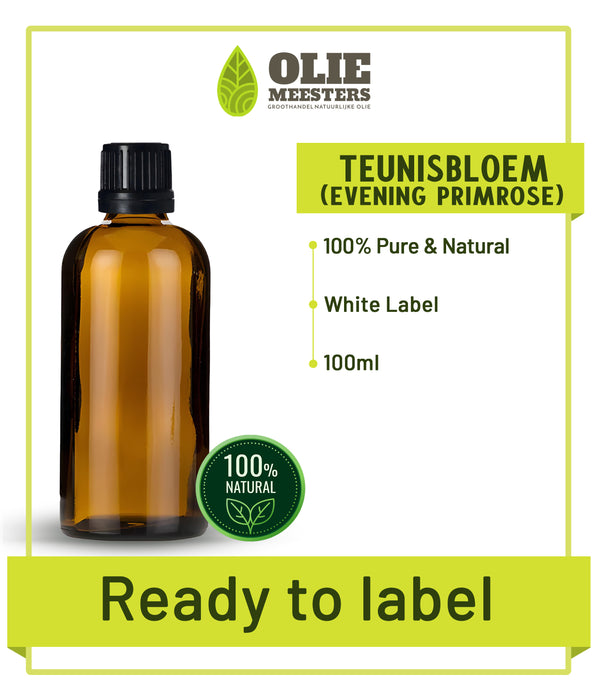 Teunisbloemolie (Evening Primrose) Koudgeperst | Ready to Label (White Label) | 100 ml